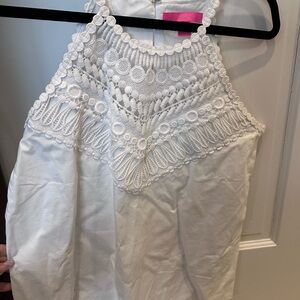 Lilly Pulitzer White Lace Tank Top